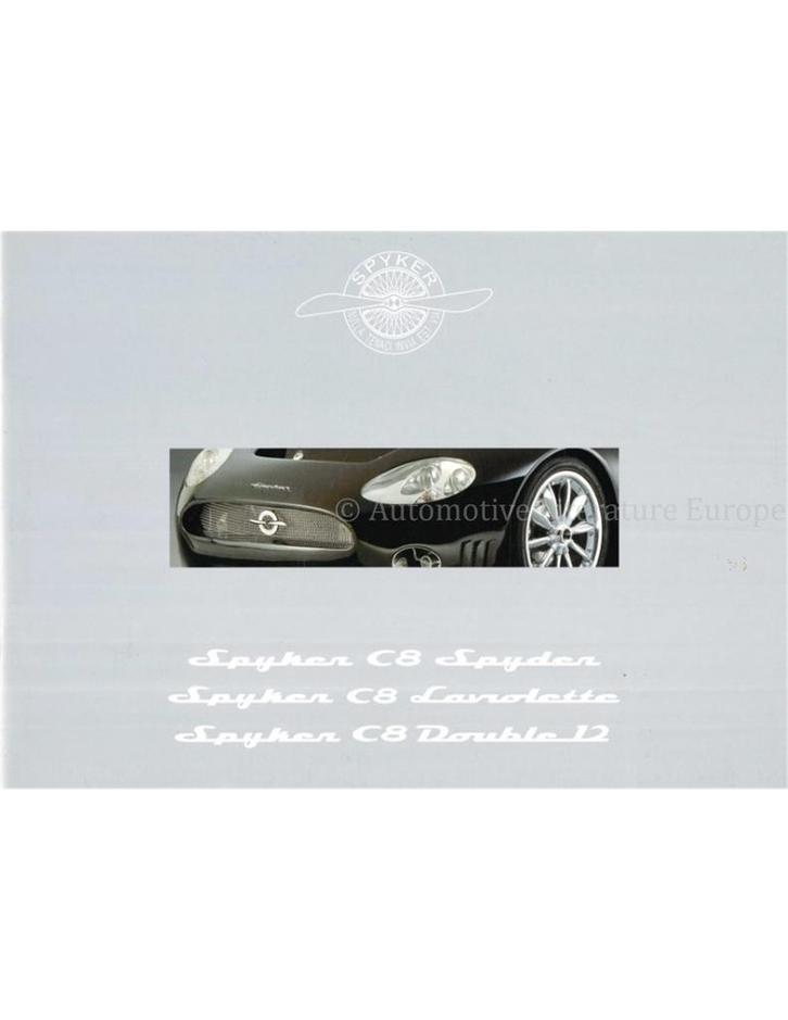 2003 SPYKER CARS C8 BROCHURE ENGELS, Livres, Autos | Brochures & Magazines