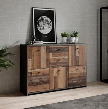 Dressoir - Old wood / Grijs - 113x29x77 - Kast industrieel beschikbaar voor biedingen