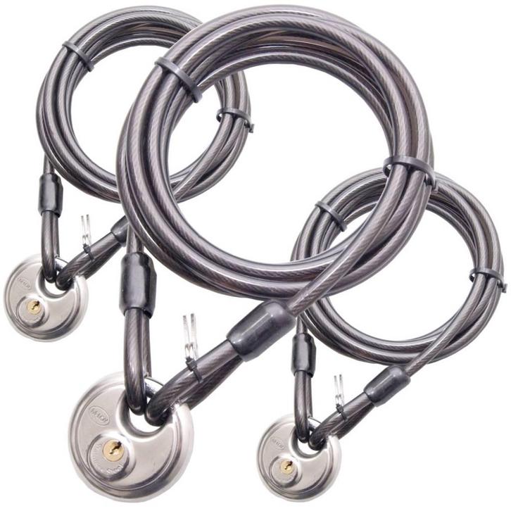 Staalkabels met discus 5 meter 3stuks aktiepakket, Tuin en Terras, Overige Tuin en Terras, Verzenden