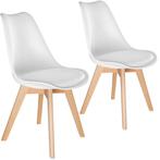 tectake eetkamerstoelen Friederike - wit/wit, Set van 2, Huis en Inrichting, Stoelen, Verzenden, Nieuw