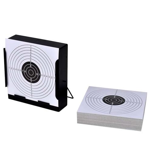 vidaXL Schietkast vierkant met 100 papieren targets 14 cm, Sport en Fitness, Schietsport-accessoires, Nieuw, Verzenden