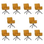 Set van 10 Leren draaibare eetkamerstoelen Elite - Toledo, Huis en Inrichting, 60 tot 90 cm, Nieuw, Leer, Ophalen of Verzenden