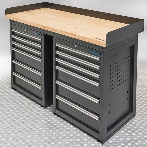 Datona Werkbank PRO met bamboe werkblad en 12 lades - 150, Doe-het-zelf en Bouw, Werkbanken, Ophalen of Verzenden