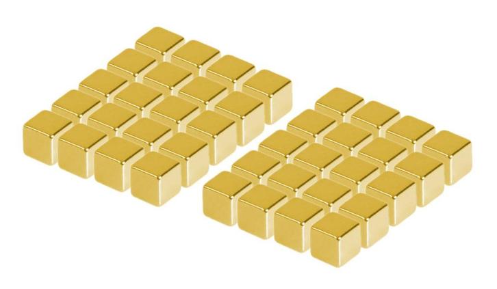 Set van 216 sterke magneten (goud, kubus: 5x5x5 mm), Doe-het-zelf en Bouw, Gereedschap | Overige machines, Nieuw, Verzenden