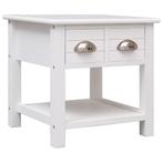 vidaXL Bijzettafel 40x40x40 cm paulowniahout wit, Huis en Inrichting, Tafels | Bijzettafels, Verzenden, Nieuw
