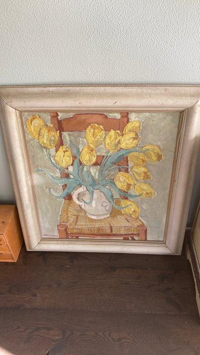 Willem van Dam (1895-1964) - Keulse vaas met tulpen, Antiek en Kunst, Kunst | Schilderijen | Klassiek