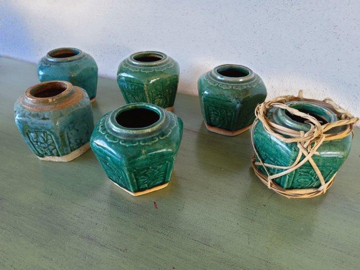 Pot (6) - Aardewerk - Gemberpotten, Antiquités & Art, Antiquités | Autres Antiquités