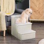 Huisdiertrap - Opvouwbare trap - MDF wit, Dieren en Toebehoren, Ophalen of Verzenden, Nieuw