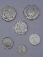 Frankrijk. Lot de 6 monnaies en argent (1 Franc a 50 Francs)