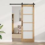 vidaXL Binnendeur met Glas Bruin 73.5 x 211 cm, Doe-het-zelf en Bouw, Deuren en Vliegenramen, Verzenden, Nieuw