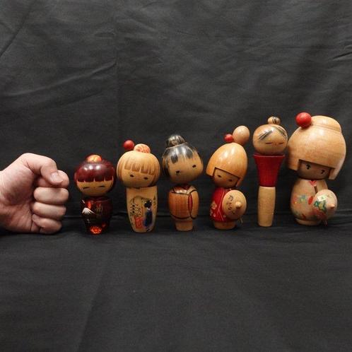 Schattige Sosaku Kokeshi  / kokeshi-pop - Hout -, Antiek en Kunst, Antiek | Speelgoed