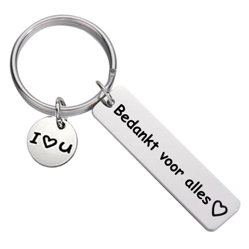 Fako Bijoux® - Sleutelhanger Bedankt Voor Alles - Cadeau -, Verzamelen, Sleutelhangers, Verzenden