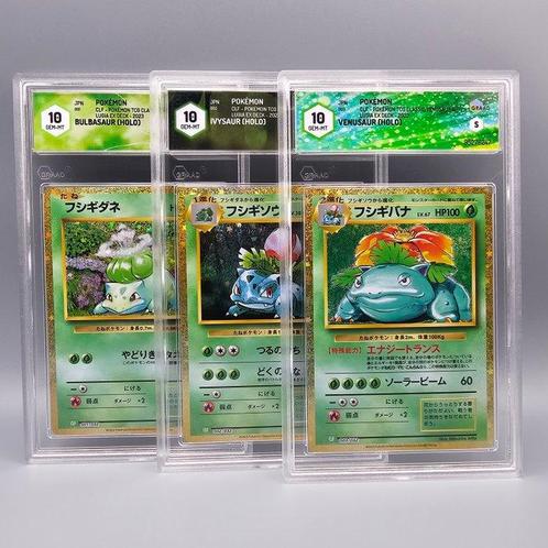 Tris Starter (Base Set) Venusaur, Ivysaur, Bulbasaur - 3, Hobby en Vrije tijd, Verzamelkaartspellen | Pokémon