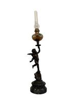 After Émile Bruchon - Sculpture, Amour vainqueur - Lamp -, Antiquités & Art, Antiquités | Autres Antiquités