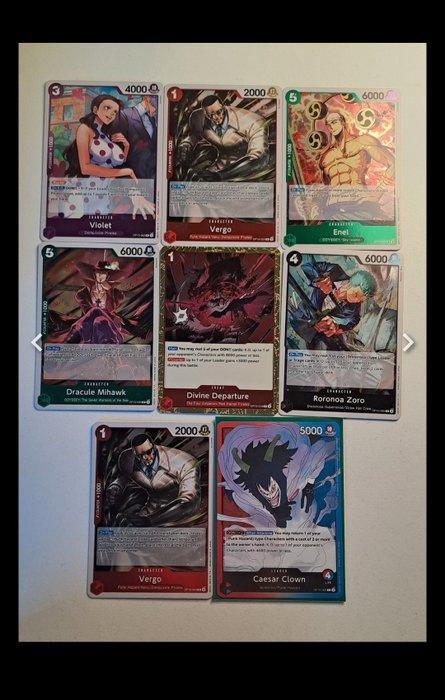 Bandai - 8 Card - Pirates - CAESAR Clown  OP10-002 Leader, Hobby en Vrije tijd, Verzamelkaartspellen | Overige