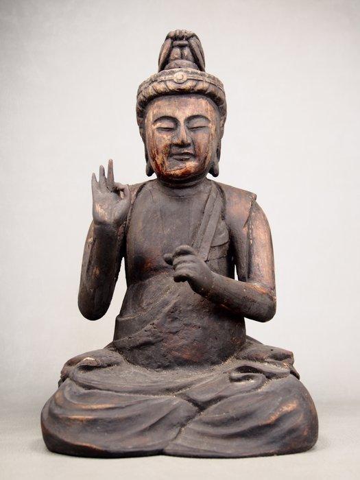 Seated Kannon Bodhisattva statue  from 200-300 years, Antiek en Kunst, Antiek | Overige Antiek