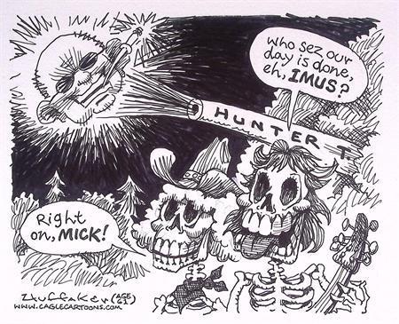 Pentekening Amerika - Hunter Thompson (lijst optie), Antiek en Kunst, Kunst | Tekeningen en Fotografie, Verzenden