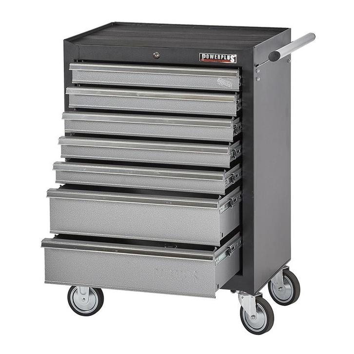 Gereedschapswagen grijs/antraciet 7 laden leeg met quick, Doe-het-zelf en Bouw, Gereedschapskisten, Ophalen of Verzenden