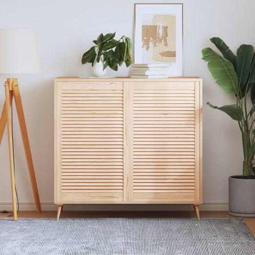 vidaXL Kastdeuren met lamellen 2 st 99,3x59,4 cm massief, Doe-het-zelf en Bouw, Hang- en Sluitwerk, Nieuw, Verzenden