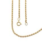 Gouden gedraaide schakel ketting | 43,5 cm (veerring), Ophalen of Verzenden, Gebruikt, Overige kleuren, Goud