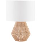 tectake Tafellamp Lignea Lux van jute in boho-stijl, 60W - n, Huis en Inrichting, Lampen | Tafellampen, Verzenden, Nieuw