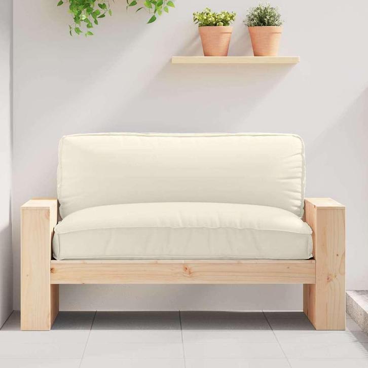 vidaXL Palletkussen voor zitting Crème 120 x 80 x 12 cm, Huis en Inrichting, Woonaccessoires | Kussens, Nieuw, Verzenden