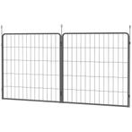 Hondenhek - Uitbreiding Panels - Staal - Grijs, Dieren en Toebehoren, Ophalen of Verzenden, Nieuw