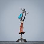 Beeldje - Bronzen beeld Moeder en kind - Brons, Antiek en Kunst