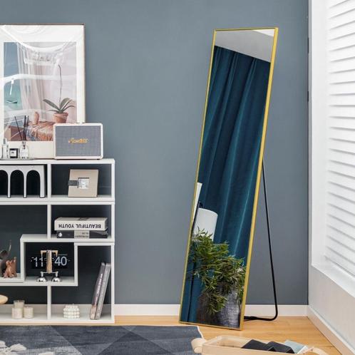 Tweedekans | Coast Spiegel - Rechthoek - 160 x 40 cm - Goud, Huis en Inrichting, Woonaccessoires | Spiegels, Ophalen of Verzenden