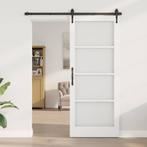 vidaXL Binnendeur met Glas Wit 86 x 211 cm Massief, Doe-het-zelf en Bouw, Deuren en Vliegenramen, Verzenden, Nieuw