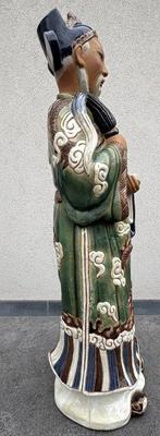 sculptuur, Groot keramisch beeld van een Chinese Wijze –, Antiek en Kunst