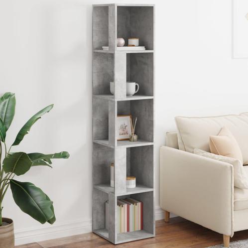 vidaXL Hoekkast 33x33x164,5 cm bewerkt hout betongrijs, Huis en Inrichting, Kasten | Overige, Nieuw, Verzenden