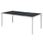 vidaXL Tuintafel 190x90x74 cm staal zwart, Jardin & Terrasse, Tables de jardin, Verzenden