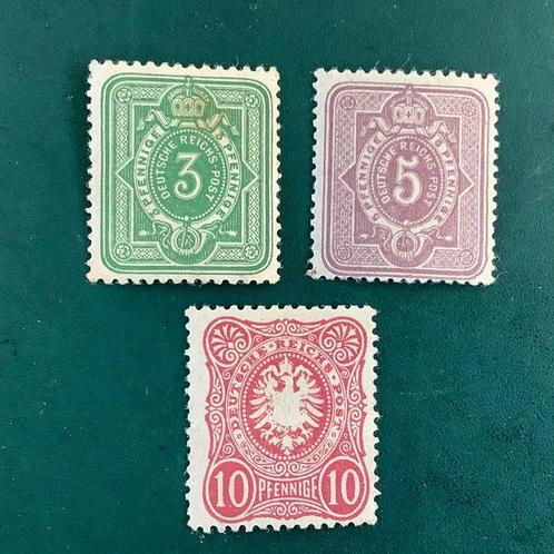 Duitse Rijk 1875/1879 - 3, 5 en 10 Pfenninge - teken Zenkler, Postzegels en Munten, Postzegels | Europa | Duitsland