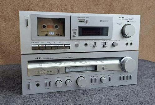 Akai - CS-M02 cassettedeck, AA-R20  Stereo receiver, Audio, Tv en Foto, Radio's