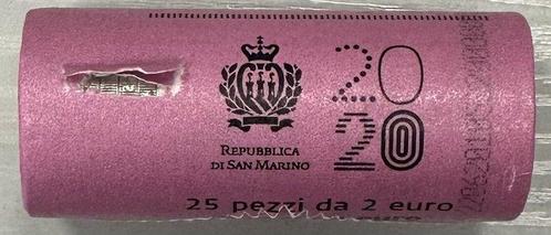 San Marino. 2 Euro 2020 (25 monnaies) en rouleau (Zonder, Postzegels en Munten, Munten | Europa | Euromunten