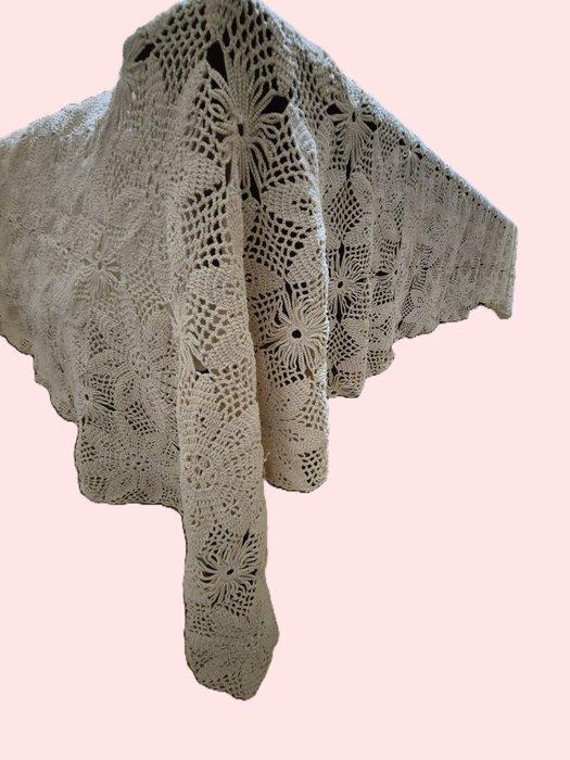 Bedsprei - 270 cm - 270 cm - haakwerk, handgemaakt, Antiquités & Art, Tapis & Textile