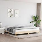 vidaXL Cadre de lit Crème 200 x 200 cm Tissu, Maison & Meubles, Chambre à coucher | Lits, Neuf, Verzenden