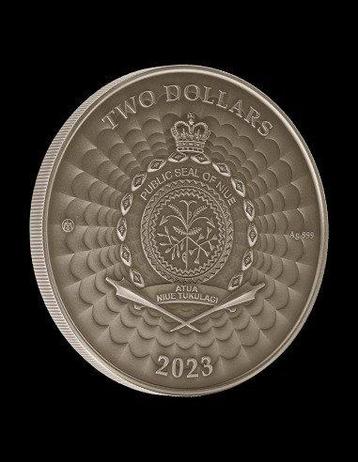 Niue. 2 Dollars 2023 Rolling Calf World of Cryptids - 1 Oz beschikbaar voor biedingen