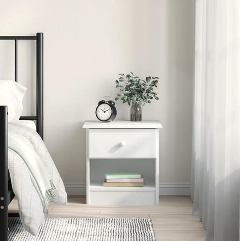 vidaXL Nachtkastje ALTA 41x35x41 cm massief grenenhout wit, Huis en Inrichting, Slaapkamer | Nachtkastjes, Nieuw, Verzenden