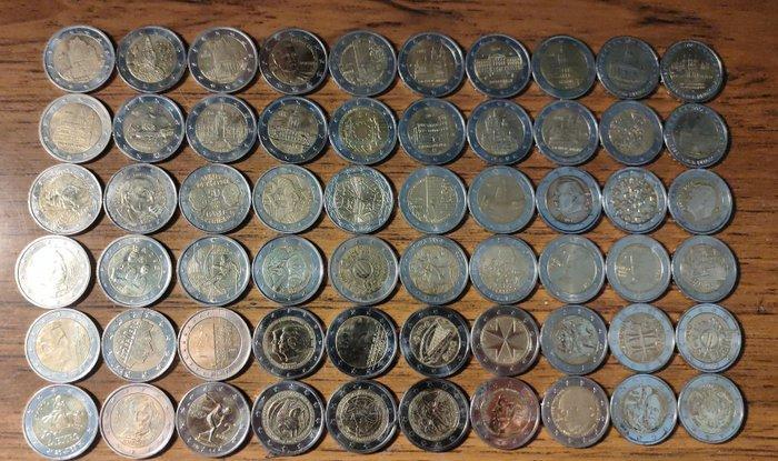 Europa. 2 Euro Various Years (50 coins) (Zonder, Postzegels en Munten, Munten | Europa | Euromunten