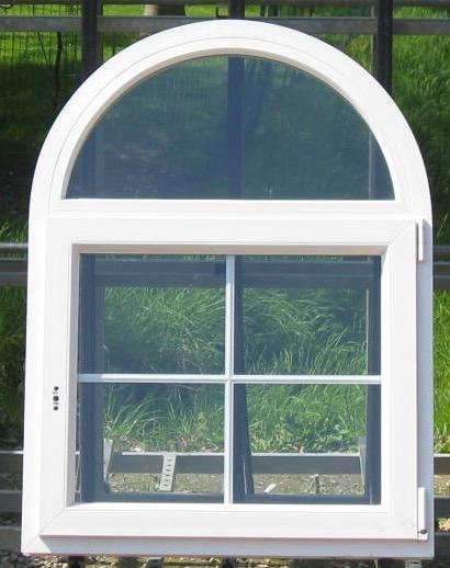pvc boograam , raam , chassis , venster 88 x 119 creme, Doe-het-zelf en Bouw, Raamkozijnen en Schuifdeuren, Inclusief glas, Nieuw