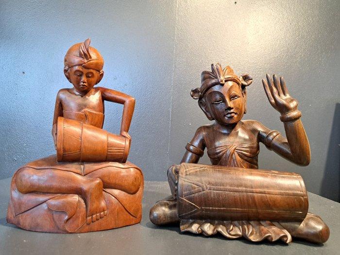 Balinese muzikanten - Beeld - Indonesië (Zonder, Antiquités & Art, Art | Art non-occidental