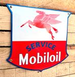 Mobiloil service sign emaille bord, Verzamelen, Merken en Reclamevoorwerpen, Verzenden, Nieuw