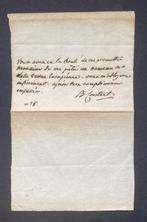 Benjamin Constant - Lettre autographe signée [Dernières, Nieuw