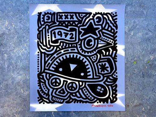 Ottograph (XX-XXI) - The street corner, Antiek en Kunst, Kunst | Schilderijen | Modern