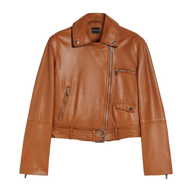 Pennyblack • bruin leerlook jasje • 36 (IT42), Kleding | Dames, Truien en Vesten, Bruin, Nieuw, Maat 36 (S), Verzenden