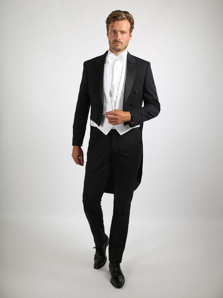 Rokkostuum Wol Blend Prague maat 102 Heren, Kleding | Heren, Kostuums en vesten, Zwart, Nieuw, Verzenden