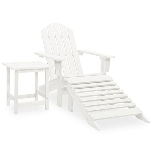 vidaXL Tuinstoel Adirondack met voetenbank tafel massief, Jardin & Terrasse, Ensembles de jardin, Envoi