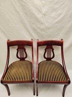 Fauteuil - Set van Antieke Regency stijl - Hout, Antiek en Kunst